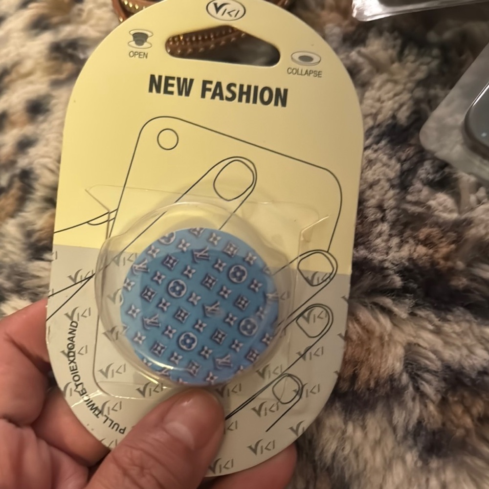 Blue Geometric Phone Grip Cover